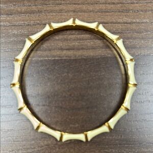Gold and Cream Bamboo Bangle